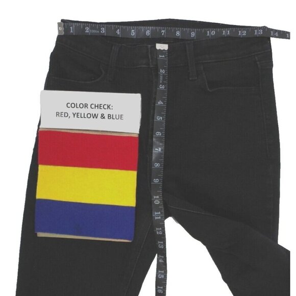 OLD NAVY black faded high rise super skinny jeans inseam 28" women's size 4 - Picture 3 of 4